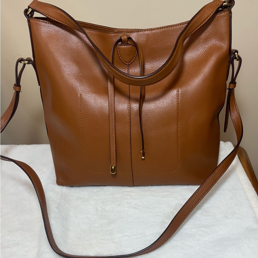 Vintage Ralph Lauren Tan Leather Shoulder Bag - Picture 2 of 7